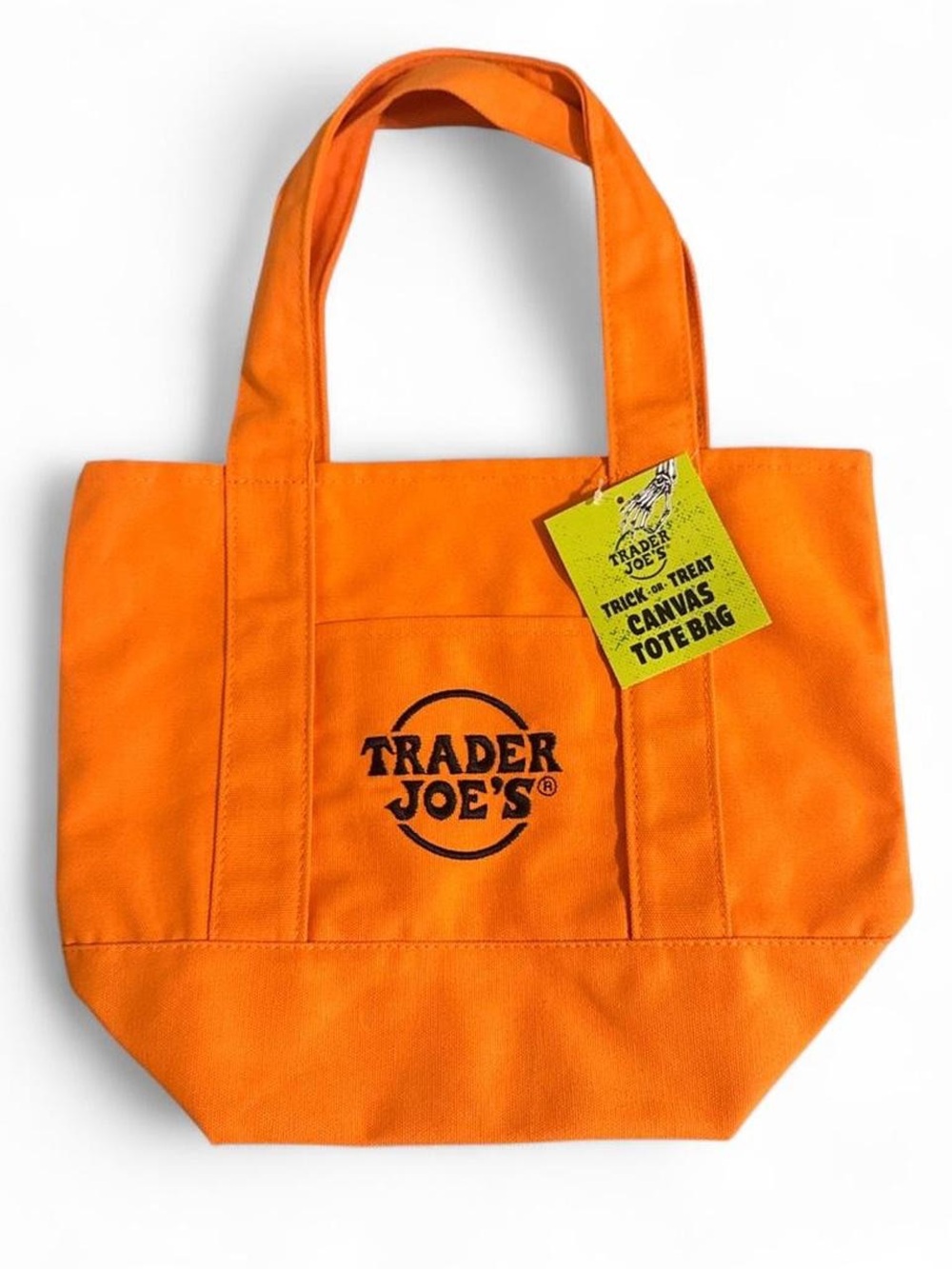 Trader Joe's Orange Canvas Tote Bag